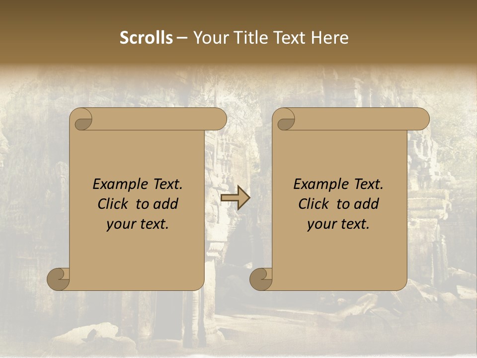 Archeology Wat Toned PowerPoint Template