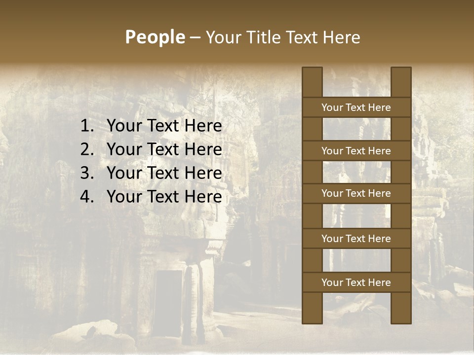 Archeology Wat Toned PowerPoint Template