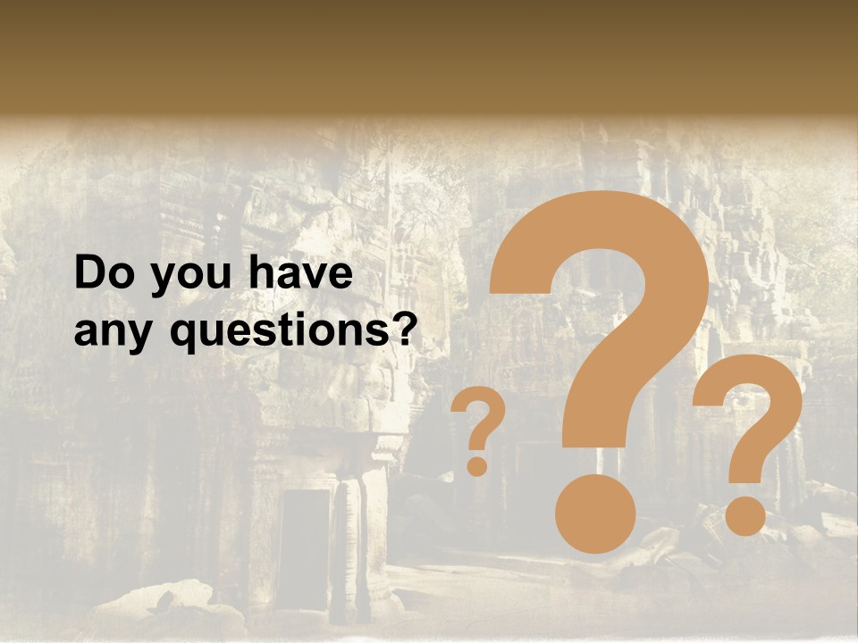 Archeology Wat Toned PowerPoint Template