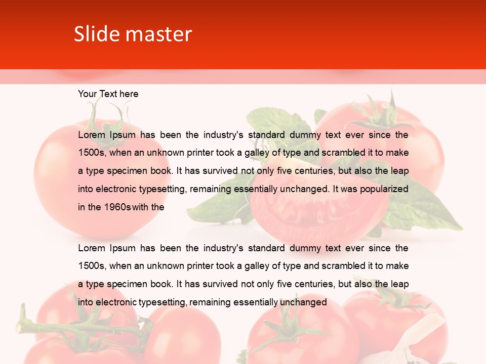 Leaf Cut Food PowerPoint Template