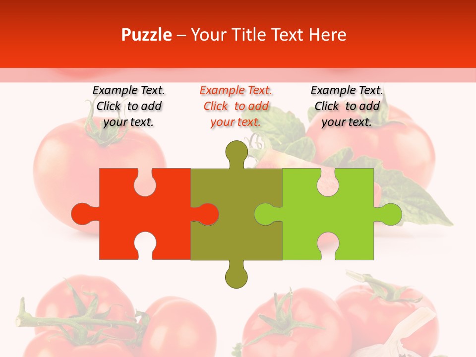 Leaf Cut Food PowerPoint Template