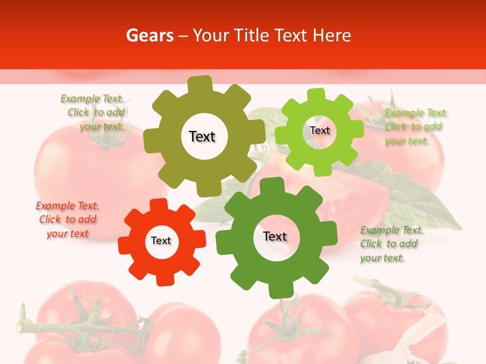 Leaf Cut Food PowerPoint Template