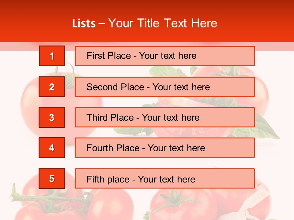 Leaf Cut Food PowerPoint Template