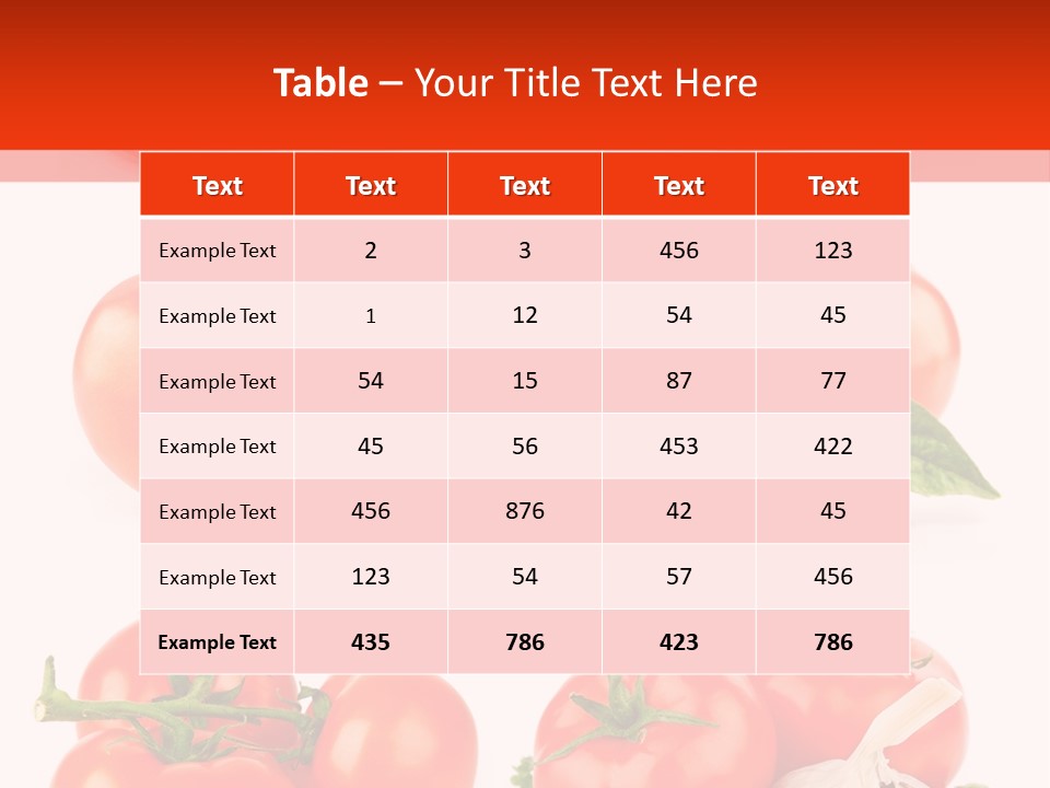 Leaf Cut Food PowerPoint Template