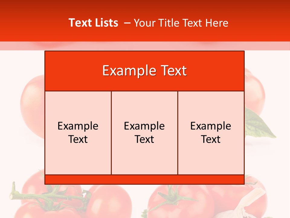 Leaf Cut Food PowerPoint Template