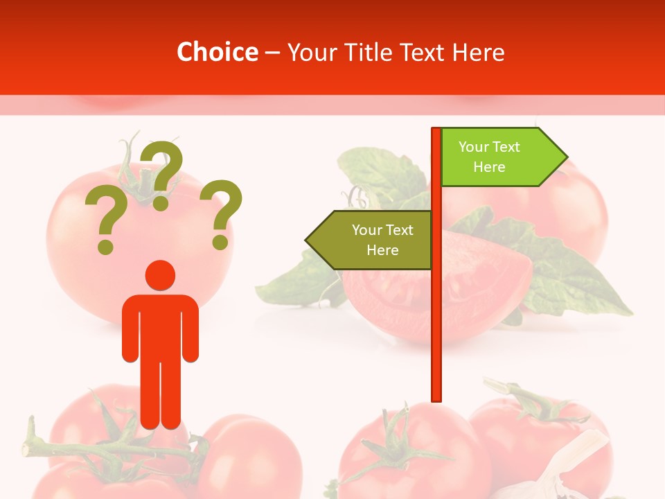 Leaf Cut Food PowerPoint Template