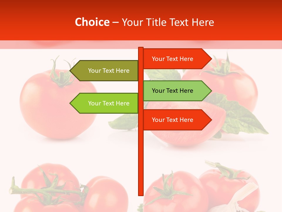 Leaf Cut Food PowerPoint Template