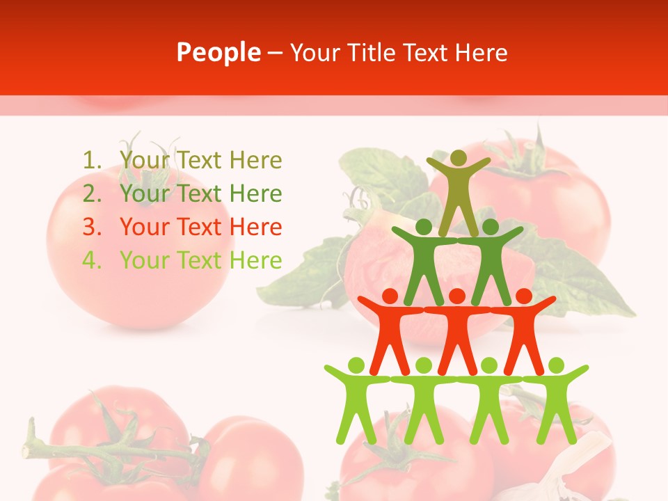 Leaf Cut Food PowerPoint Template