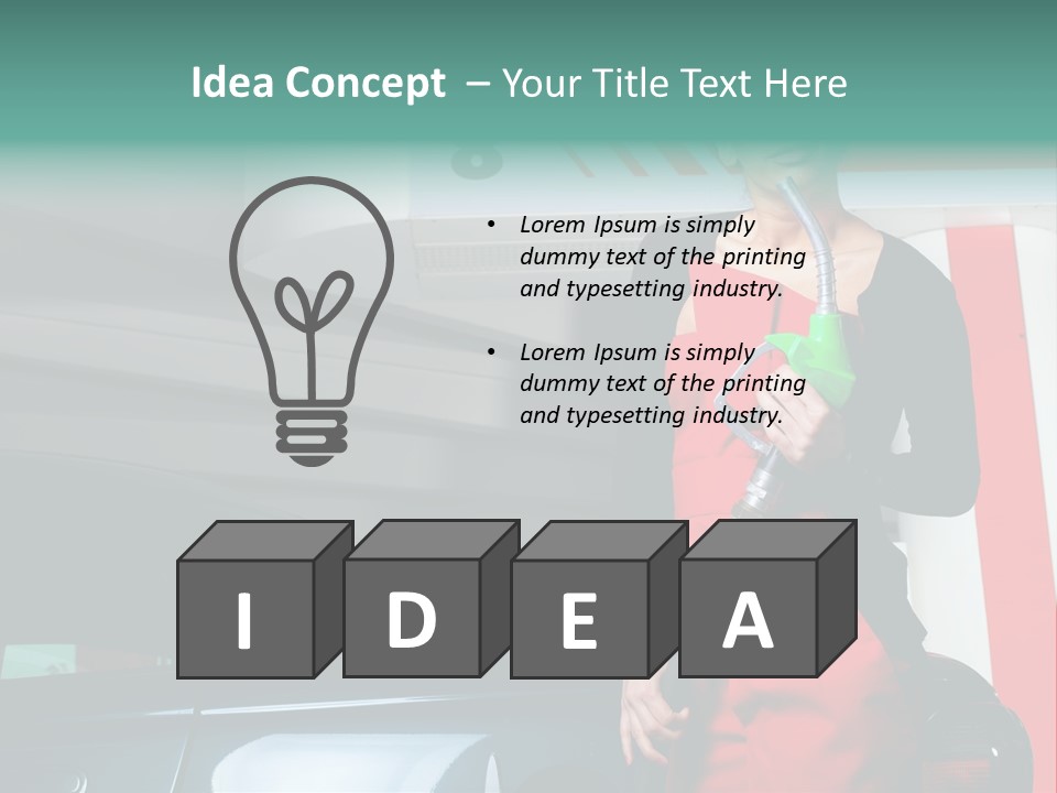 Person Petrol Gallon PowerPoint Template