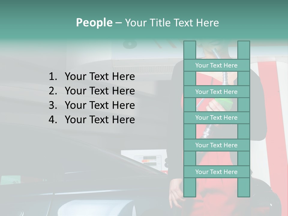 Person Petrol Gallon PowerPoint Template