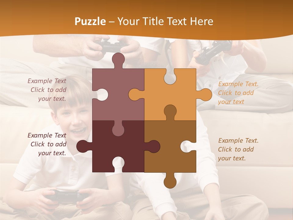 Mom Relaxing Dad PowerPoint Template