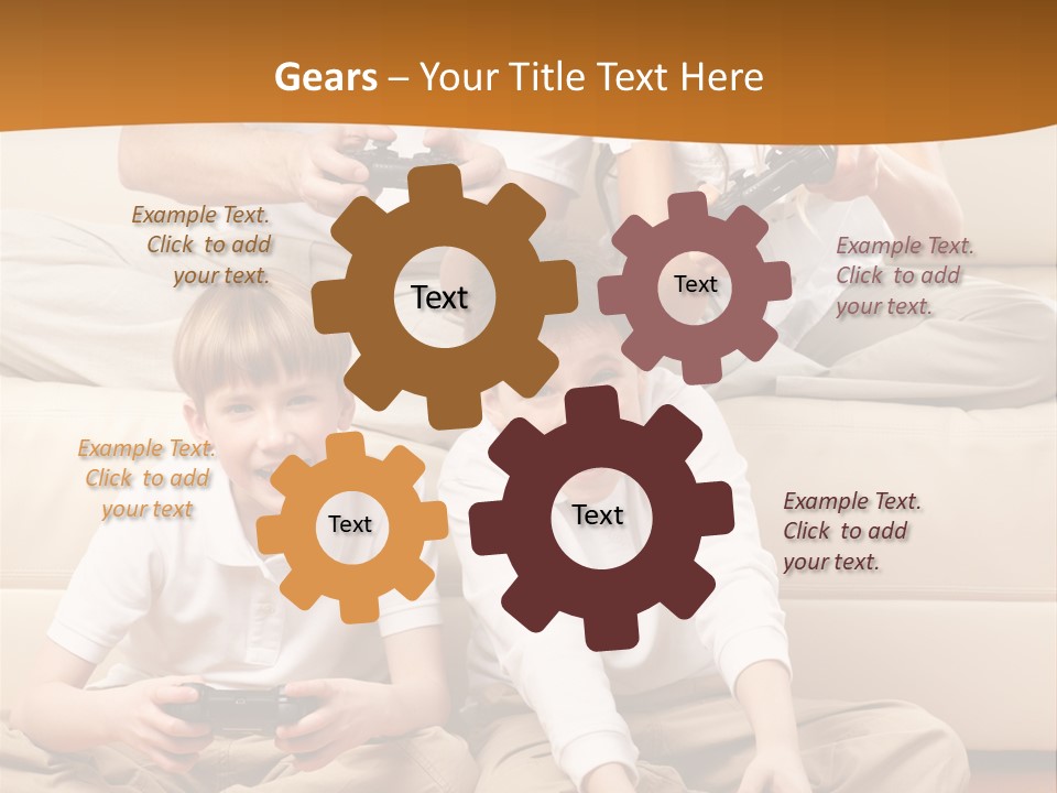 Mom Relaxing Dad PowerPoint Template