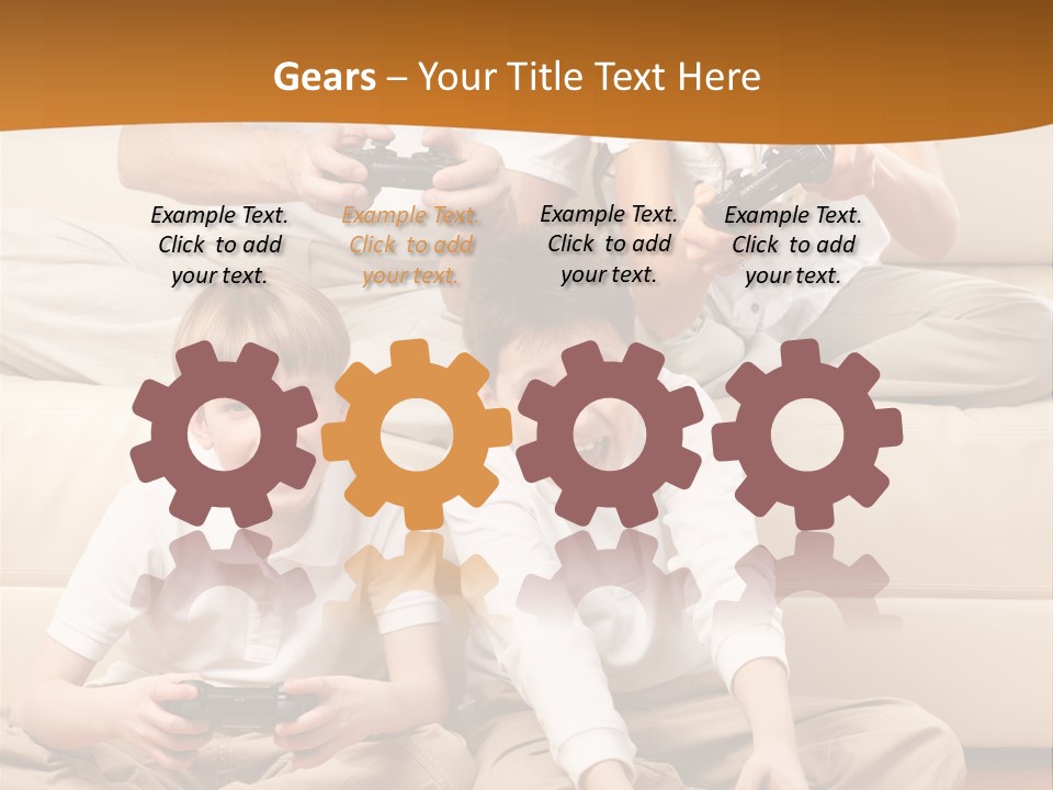 Mom Relaxing Dad PowerPoint Template