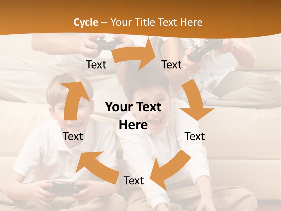 Mom Relaxing Dad PowerPoint Template