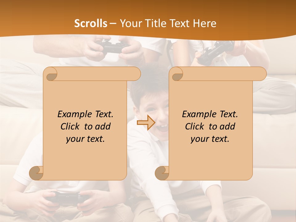 Mom Relaxing Dad PowerPoint Template