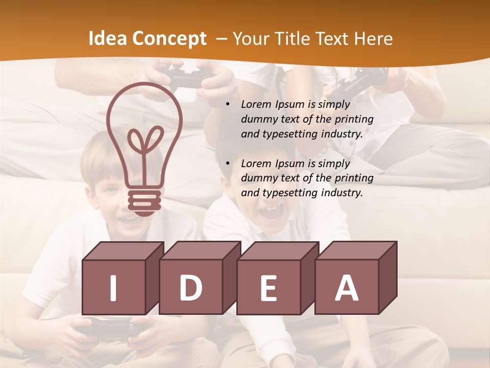 Mom Relaxing Dad PowerPoint Template