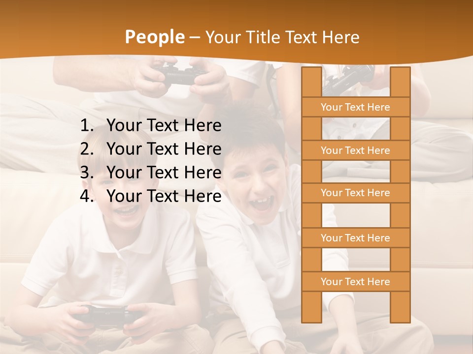 Mom Relaxing Dad PowerPoint Template