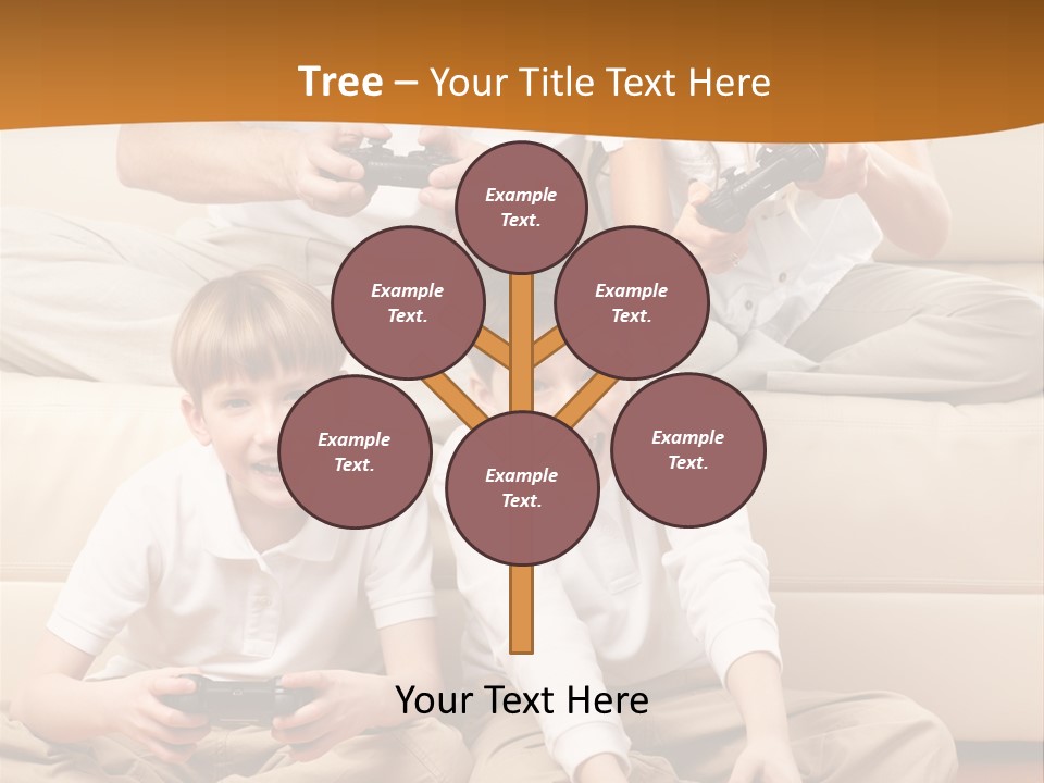 Mom Relaxing Dad PowerPoint Template