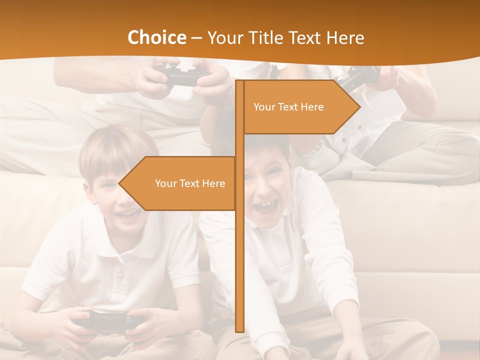 Mom Relaxing Dad PowerPoint Template