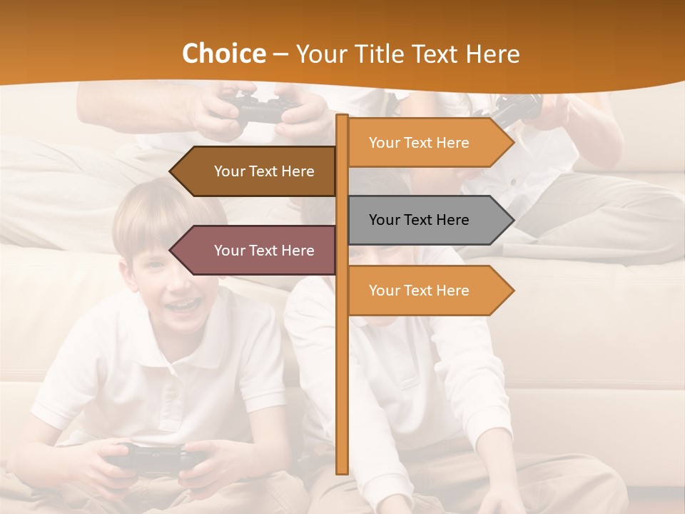 Mom Relaxing Dad PowerPoint Template