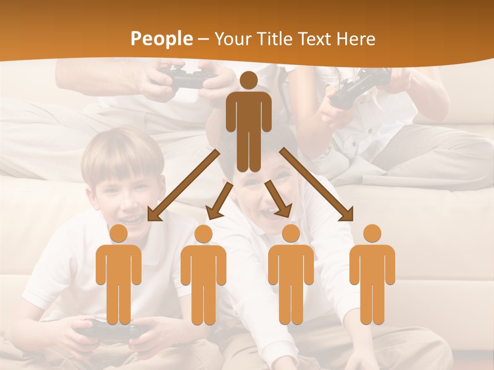 Mom Relaxing Dad PowerPoint Template