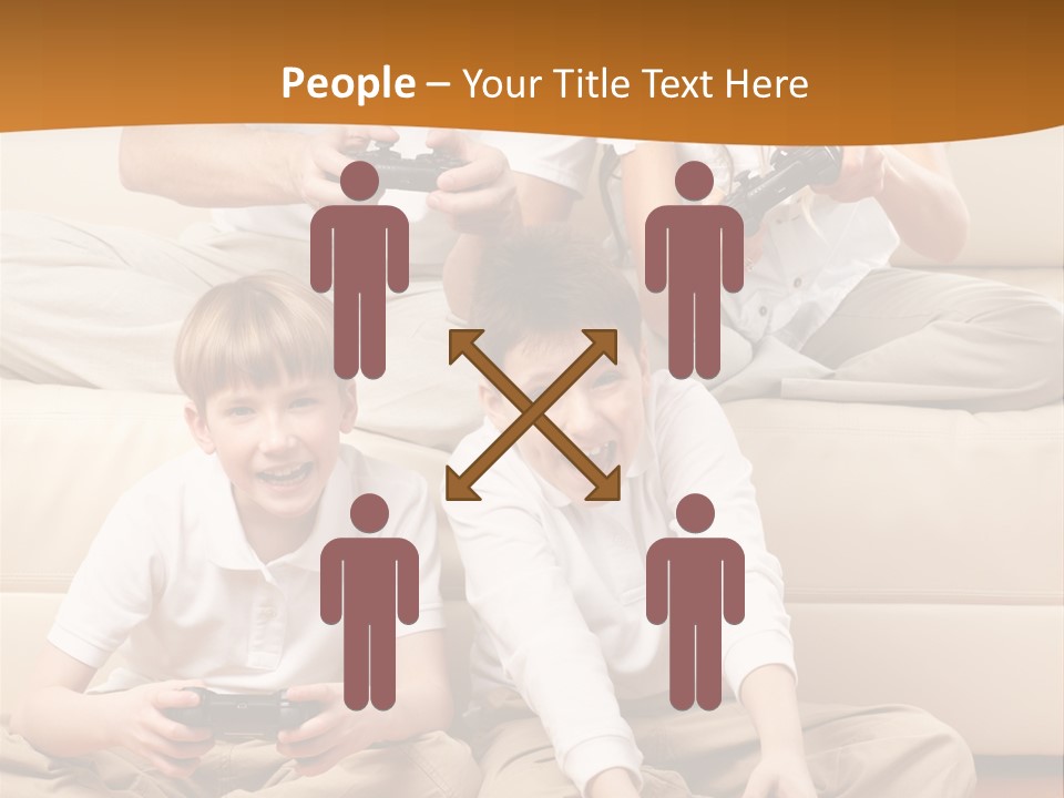 Mom Relaxing Dad PowerPoint Template
