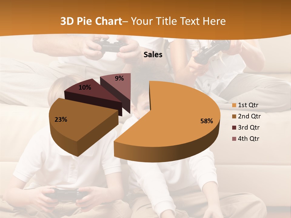 Mom Relaxing Dad PowerPoint Template