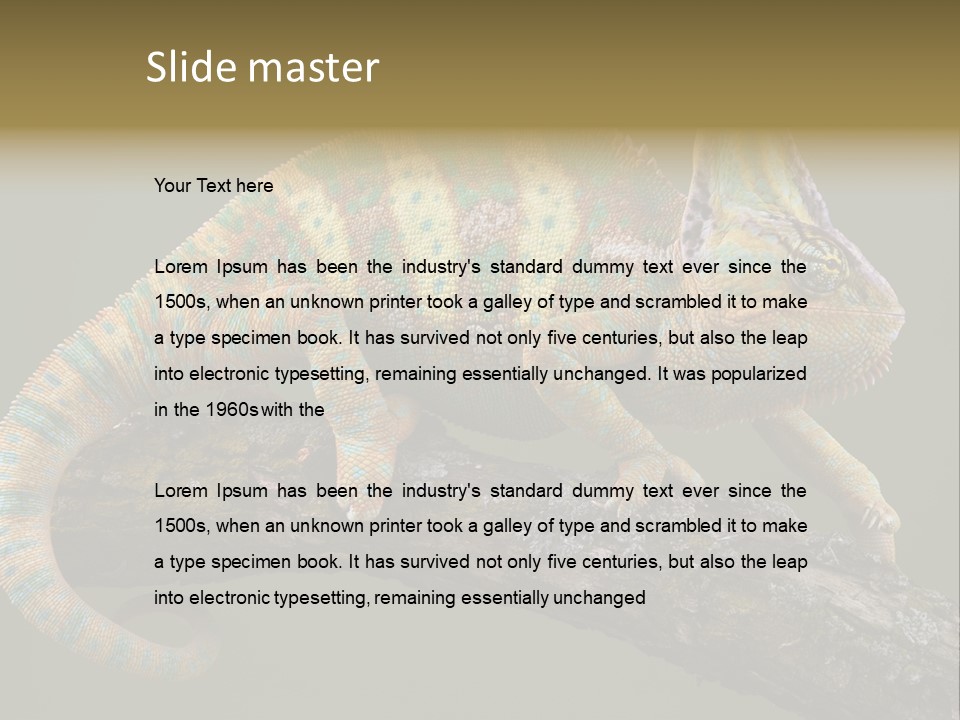 Walking Vertebrate Horizontal PowerPoint Template