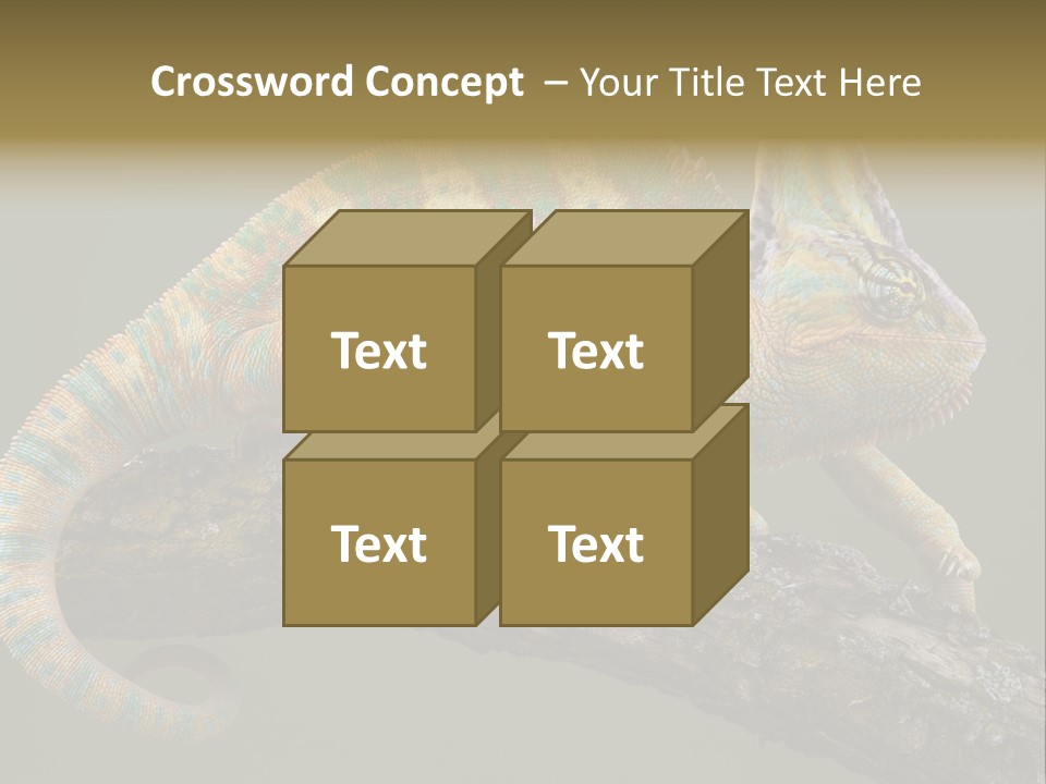 Walking Vertebrate Horizontal PowerPoint Template