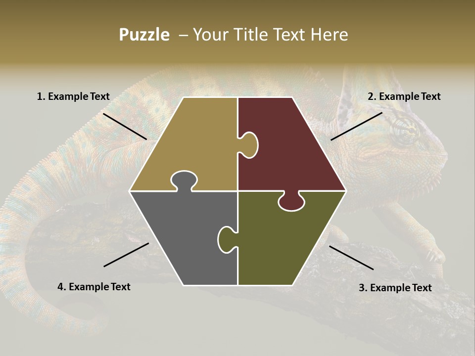 Walking Vertebrate Horizontal PowerPoint Template