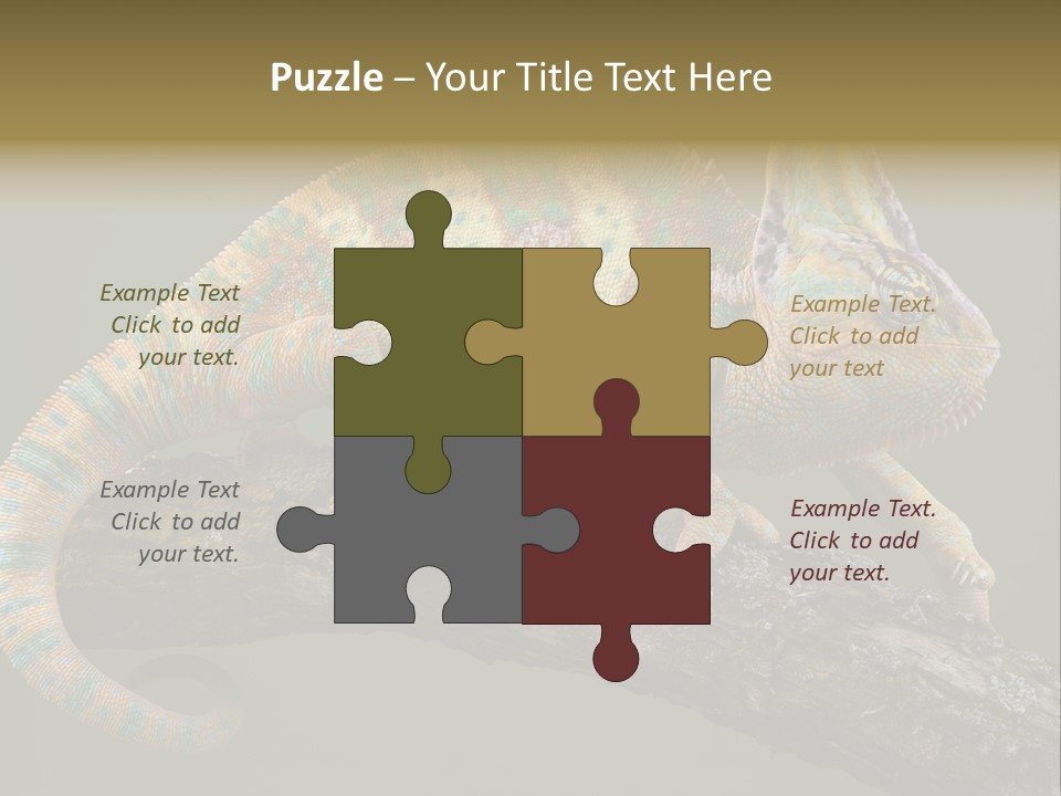 Walking Vertebrate Horizontal PowerPoint Template