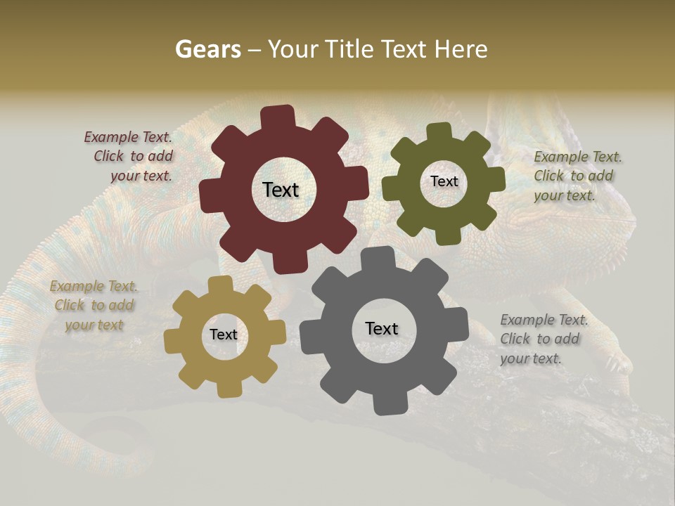 Walking Vertebrate Horizontal PowerPoint Template