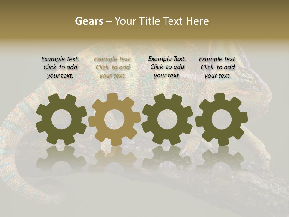 Walking Vertebrate Horizontal PowerPoint Template