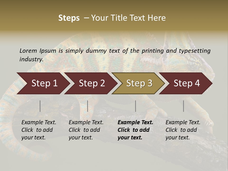 Walking Vertebrate Horizontal PowerPoint Template