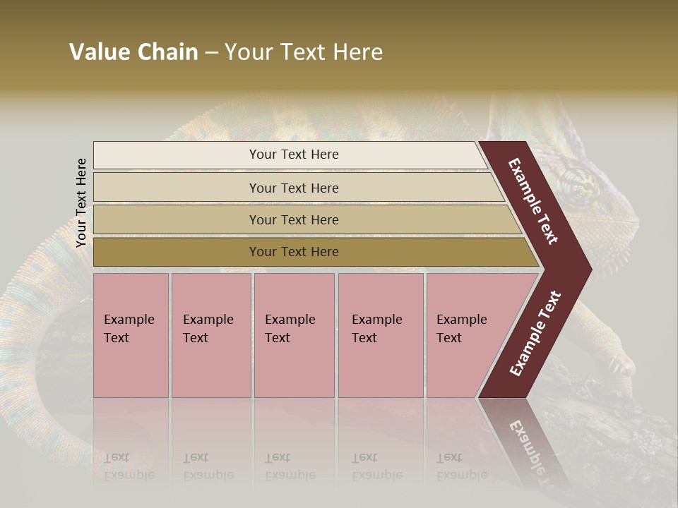 Walking Vertebrate Horizontal PowerPoint Template