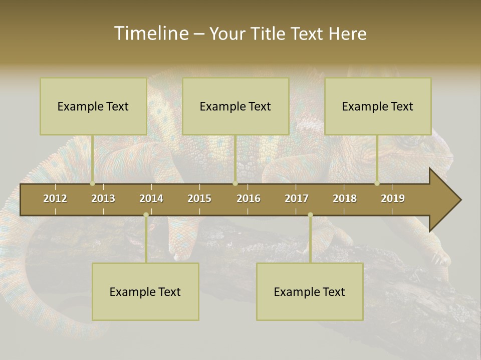 Walking Vertebrate Horizontal PowerPoint Template