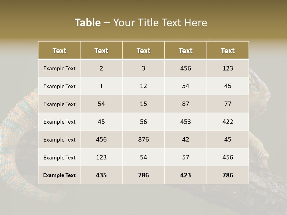 Walking Vertebrate Horizontal PowerPoint Template