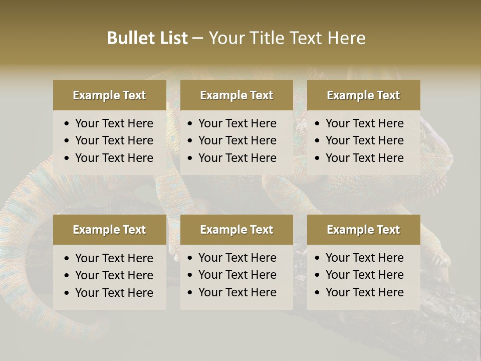 Walking Vertebrate Horizontal PowerPoint Template
