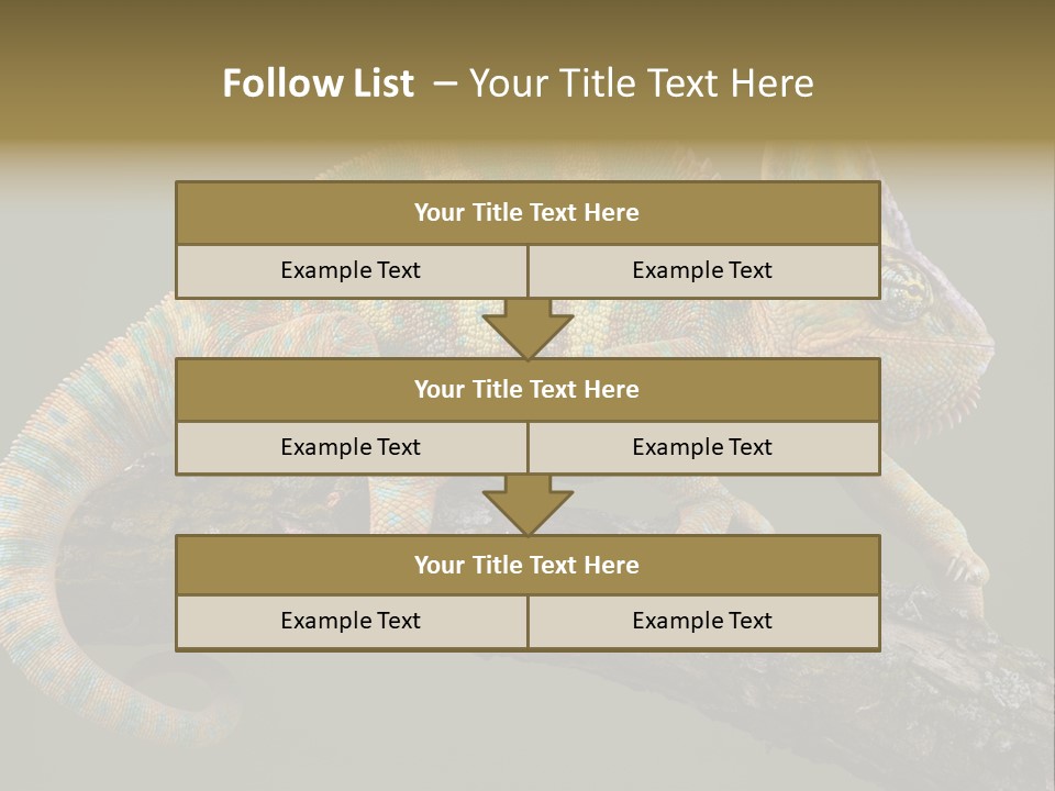 Walking Vertebrate Horizontal PowerPoint Template