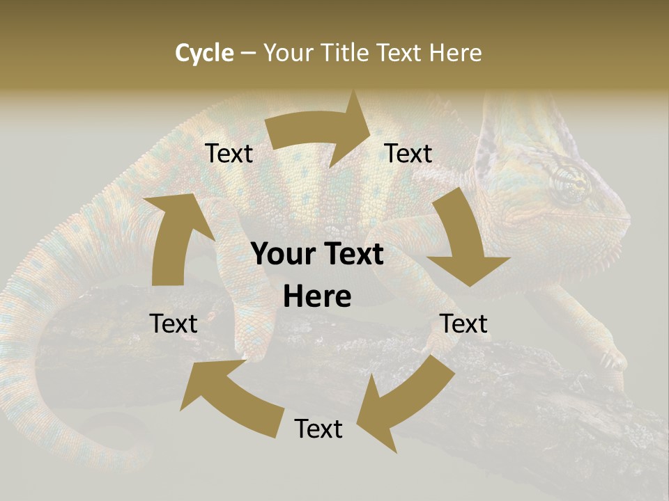 Walking Vertebrate Horizontal PowerPoint Template