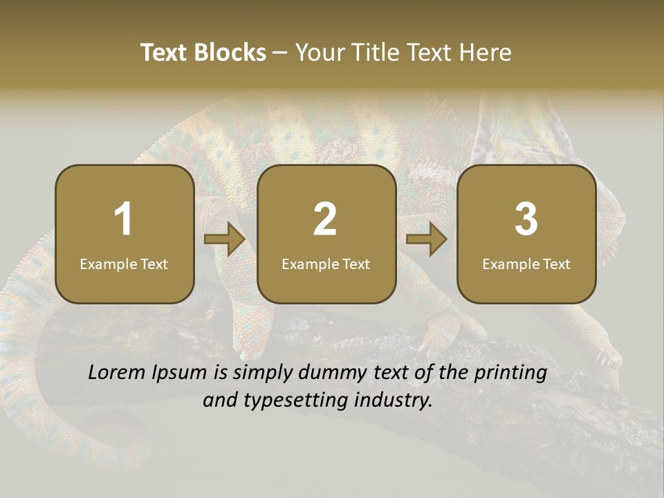 Walking Vertebrate Horizontal PowerPoint Template