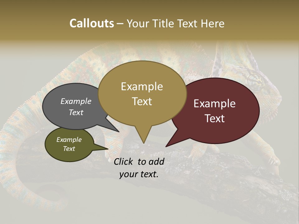 Walking Vertebrate Horizontal PowerPoint Template