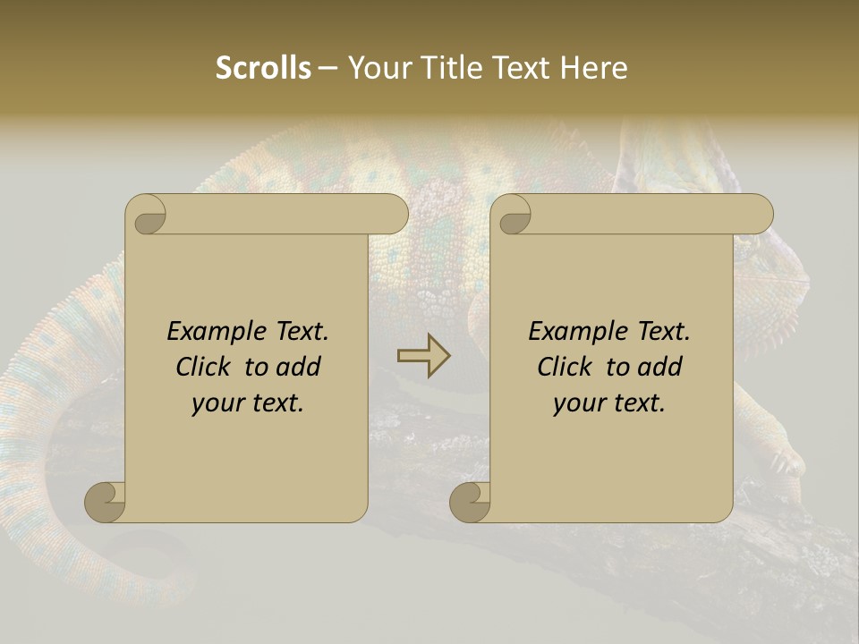 Walking Vertebrate Horizontal PowerPoint Template