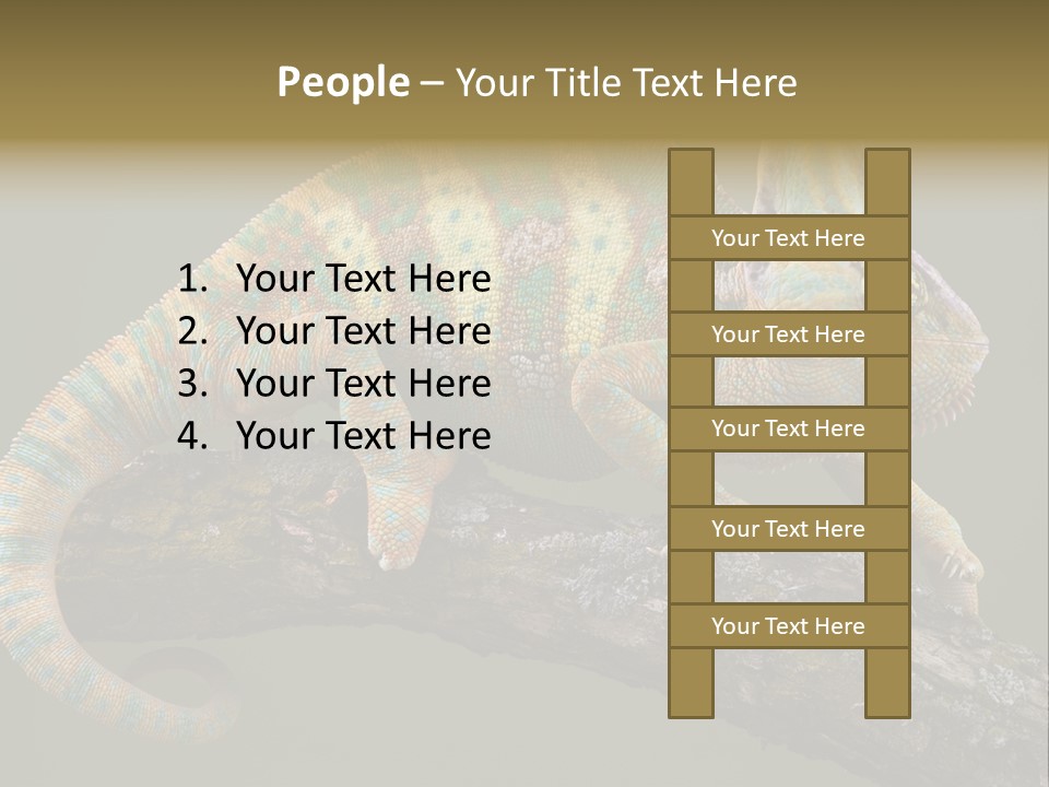 Walking Vertebrate Horizontal PowerPoint Template