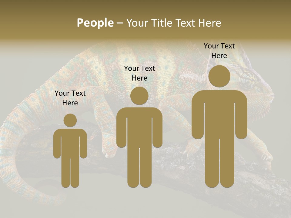 Walking Vertebrate Horizontal PowerPoint Template