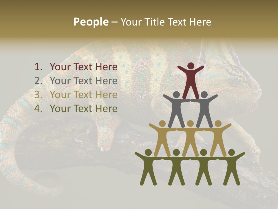 Walking Vertebrate Horizontal PowerPoint Template