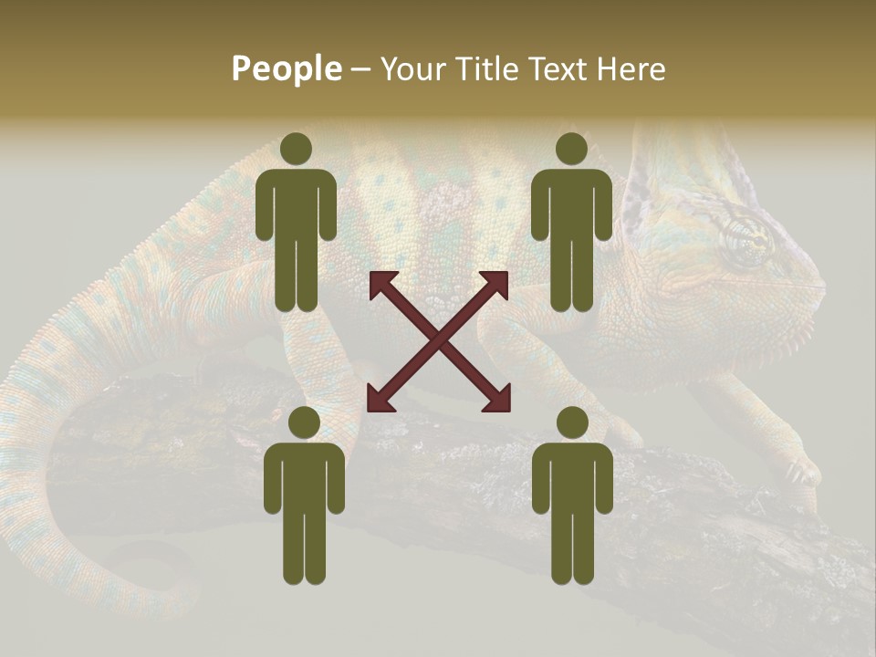 Walking Vertebrate Horizontal PowerPoint Template