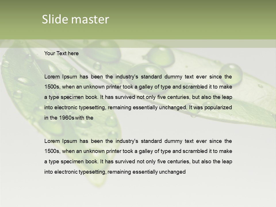 Rain Herb Growth PowerPoint Template