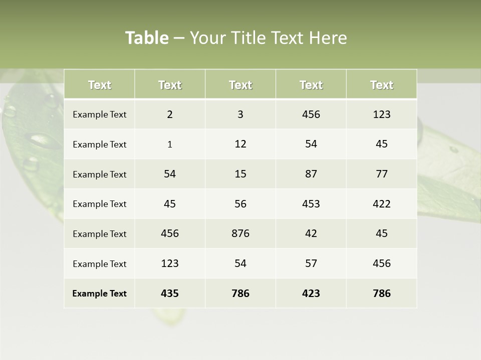 Rain Herb Growth PowerPoint Template