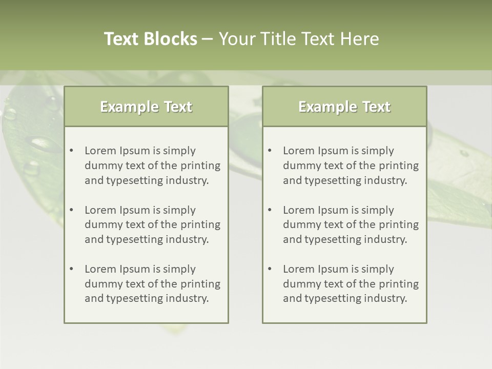 Rain Herb Growth PowerPoint Template
